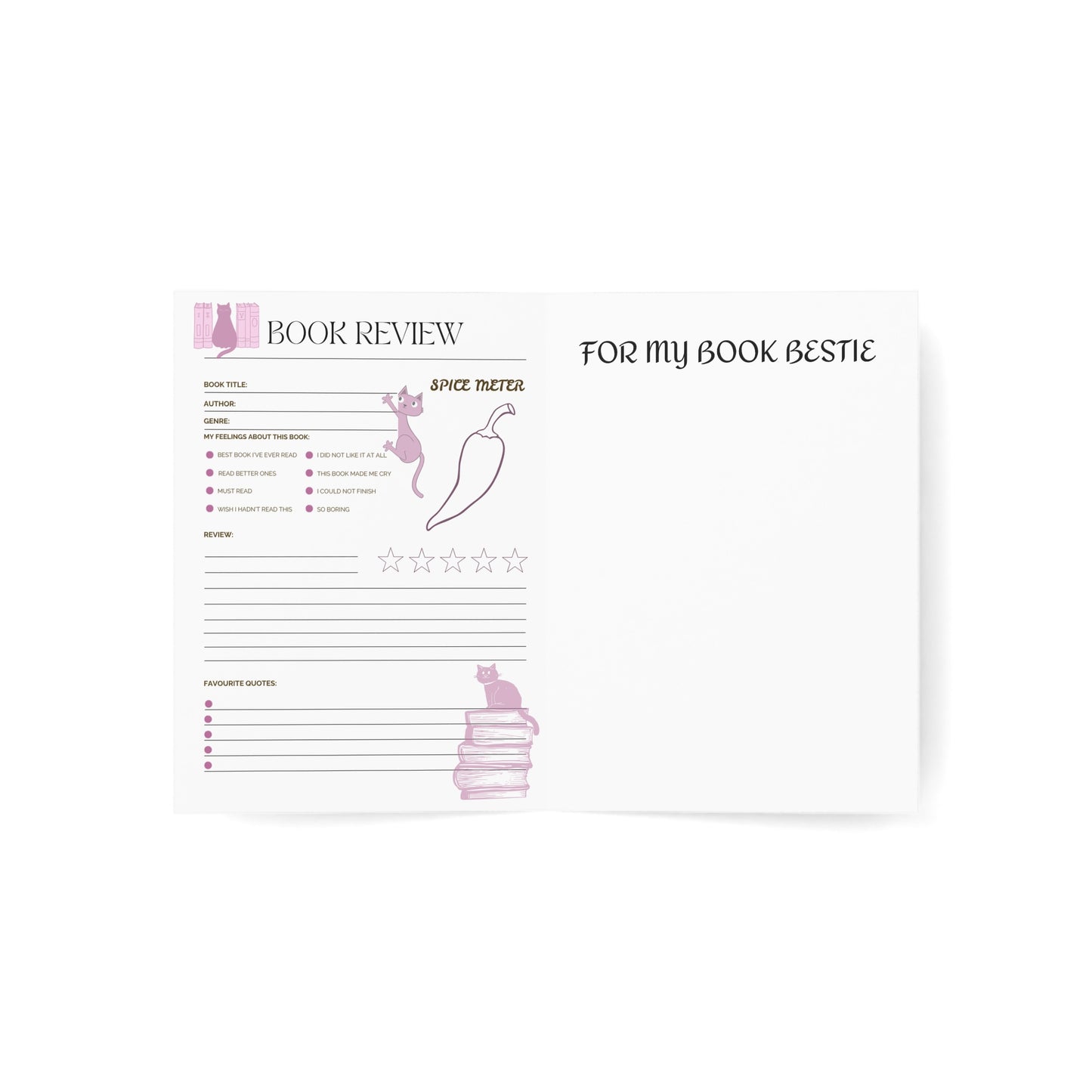 Wingspan Matters Greeting Card With A Book Review Insert